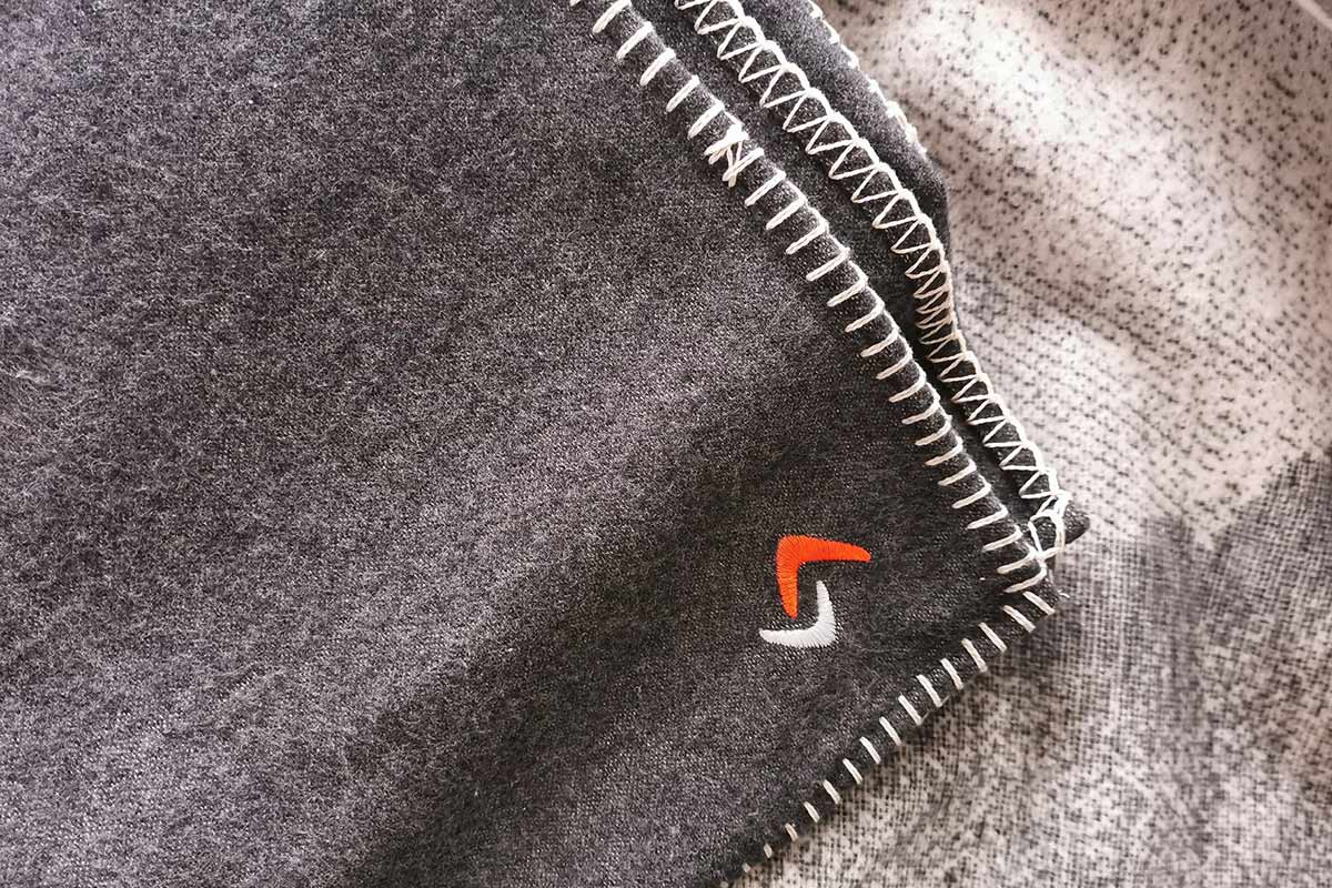 blankets with logo embroidery